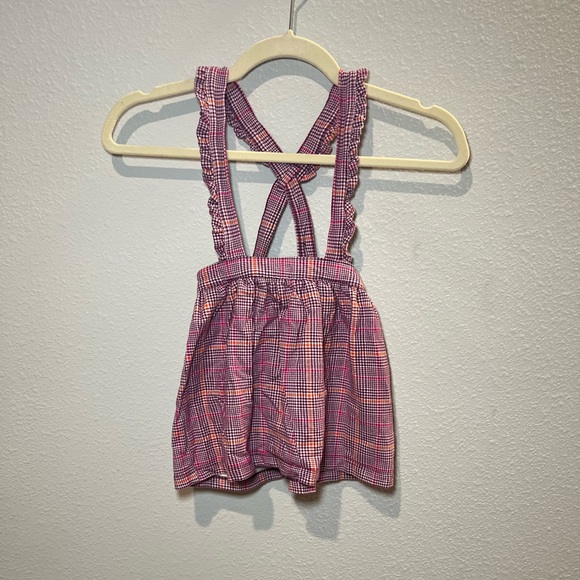 Other - Toddler Girl Plaid Skirt With Suspenders Straps Size 4